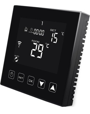 KETOTEK Thermostat Fussbodenheizung Wasser Schwarz WLAN 230V mit Alexa,