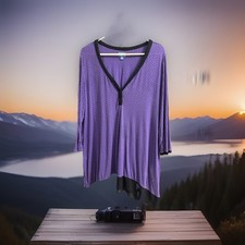 Lounge shirt purple Geo Design Simply Vera XXL Very Soft
