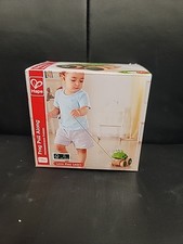 Hape: Pull Along Wooden Frog Green Toy W/Open Close Mouth NIB FREE SHIPPING