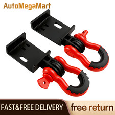 Front Demon Tow Hook Brackets D-ring Shackles For 2009-2021 Toyota Tacoma