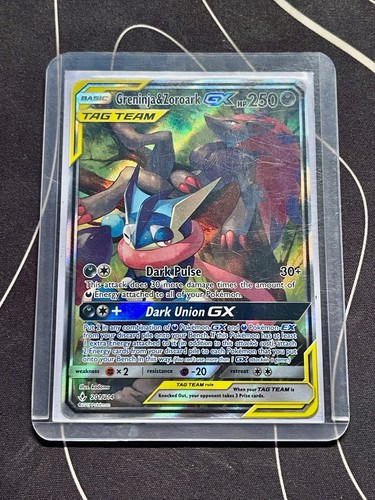 Greninja & Zoroark GX (Alternate Full Art) 201/214 Sm-Unbroken Bonds Holo