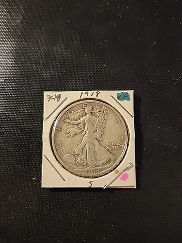 1918-S Walking Liberty Half Dollar In Fine Condition