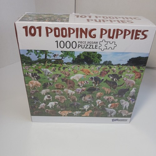 "1000 Piece Puzzle 101 Pooping Puppies Dogs Pooping Puzzle" Funwares Sealed - Picture 1 of 5