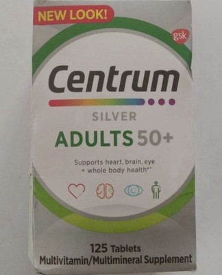 New Centrum Silver Adults 50 Plus Multivitamin With Vitamin C, D & E, 125 Count