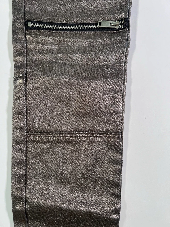 Pantalones de mezclilla recubiertos de peltre de Zara talla 4 para mujer Foto 2 de 4