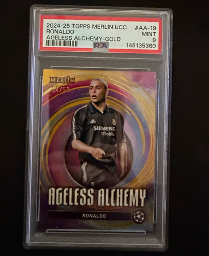 Topps Merlin Ronaldo Ageless Alchemy Gold /50 #AA-19 PSA 9 (34/50)