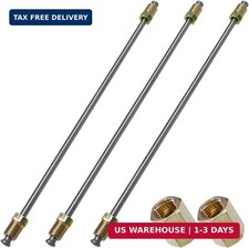3PCS 3/16" Brake Line Kit with Fittings, Flexible 10" Long Stainless Steel Brake
