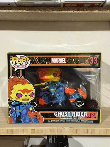 Funko Pop Rides Marvel Ghost Rider 33 Black Light Funko Shop Exclusive