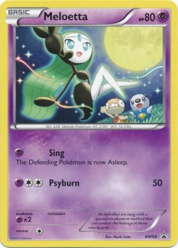 Lightly Played Meloetta - BW68 - Promotional Pokemon BW Promos