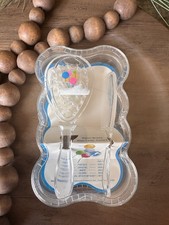 Sanitoy Inc. Vintage 1985 Pink Baby Brush Comb Set With Balloons NEW VTG