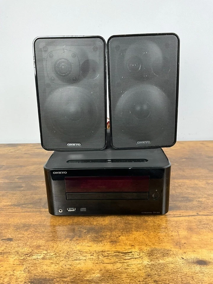 Onkyo CR-265 Mini Hi-Fi Stereo System CD Player Radio w/ D-T25 Speakers Tested - Image 3 of 4
