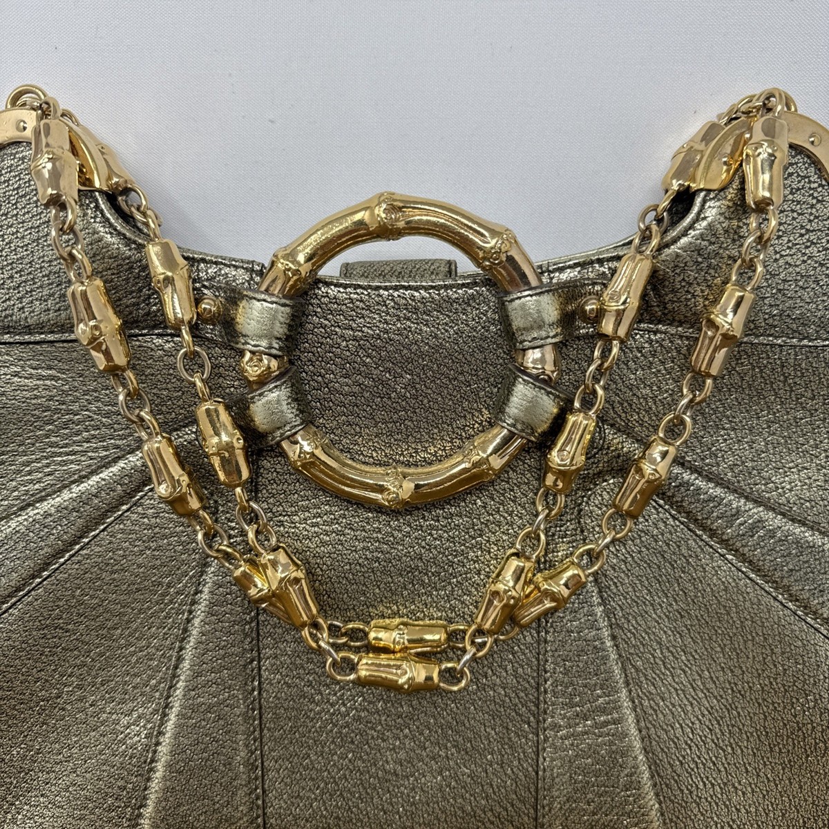 Authentic Rare Gucci By Tom Ford FW 2004 Gold Bamboo Chain