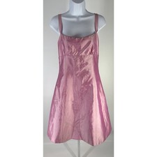 Jenny Yoo Collection pink silk shantung fit-and-flare cocktail dress