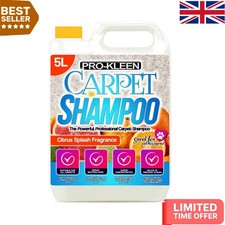 Professional Citrus Carpet Shampoo 5L - Deep Cleaning Solution for Pets and Kids 5.60 per litre