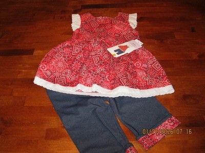 Blueberi Boulevard RED BANDANA BIKE SHORT 2 PECE SET  Girls 2pc Dress Set NWT  6