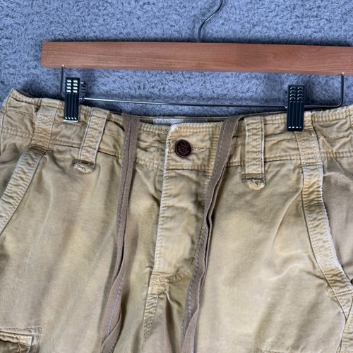 Pantalones Cortos Carga Abercrombie & Fitch De Colección Para Hombre 30 Marrón Militar Y2K Pesados - Imagen 5 de 7