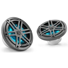 JL Audio M3-650X-S-Gm-i 6-1/2" 2-Way Marine Coaxial Speakers - Gray w/ RGB LED