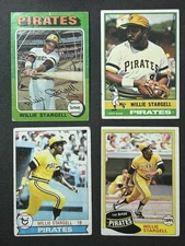 Lot of 4 Topps WILLIE STARGELL 1975, 1976, 1979, 1981 HOF Pittsburgh Pirates
