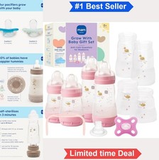 Baby Bottle Pacifier Set 5oz 9oz Anti Colic Vented Newborn Breastfed Trainer
