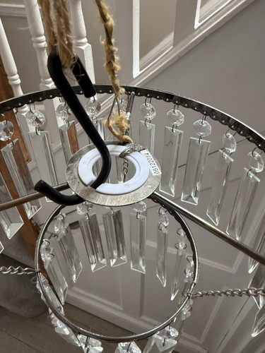waterfall glass chrome chandelier lamp shade - Picture 3 of 5