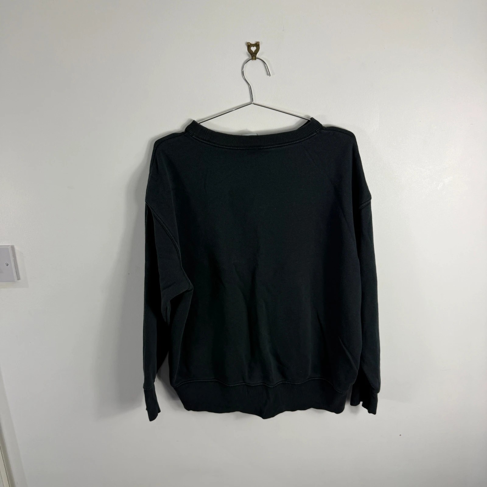vintage nike centre swoosh embroidered black sweatshirt womens small image 6