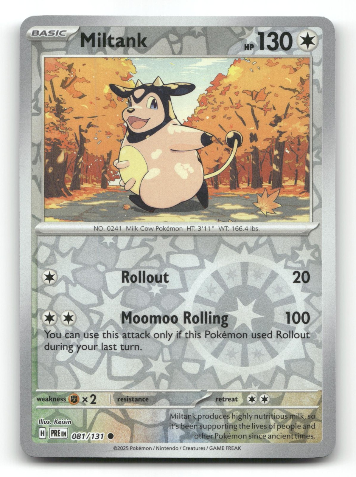 pokemon miltank card Mega Evolution #106/132 Reverse Holo This attack does 60 damage for each card you revealed in this way Miltank 096/175 SVM Stard Deck