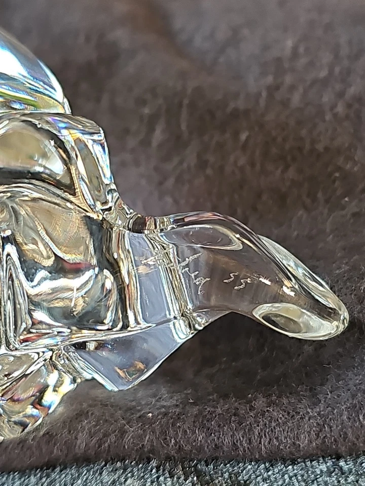 Steuben Signed Glass Rose Bud Paperweight - Image 3 of 4