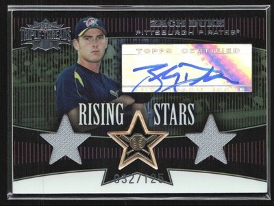Zach Duke 2006 Topps Triple Threads Rising Stars Sepia Auto /125 Jersey B #101