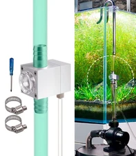 External Inline CO2 Diffuser Atomizer Aluminum Alloy for Planted Aquarium 12 mm