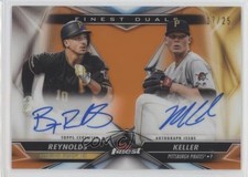 2020 Finest Duals Orange Refractor 17/25 Bryan Reynolds Mitch Keller Auto 2a9