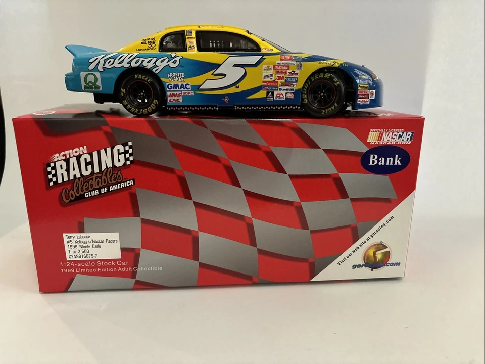 Terry Labonte 1999 #5 Kellogg's NASCAR Racers Monte Carlo 1:24 Bank 2794/3500 Foto 2 de 4