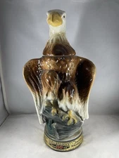 Vintage Jim Beam Bald Eagle Beams Trophy Whisky Decanter Regal China Empty