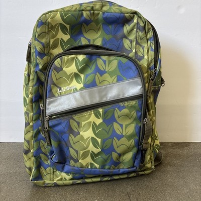 LL Bean Deluxe 32L Floral Print Lined Bookbag Outdoor Backpack OCWC7
