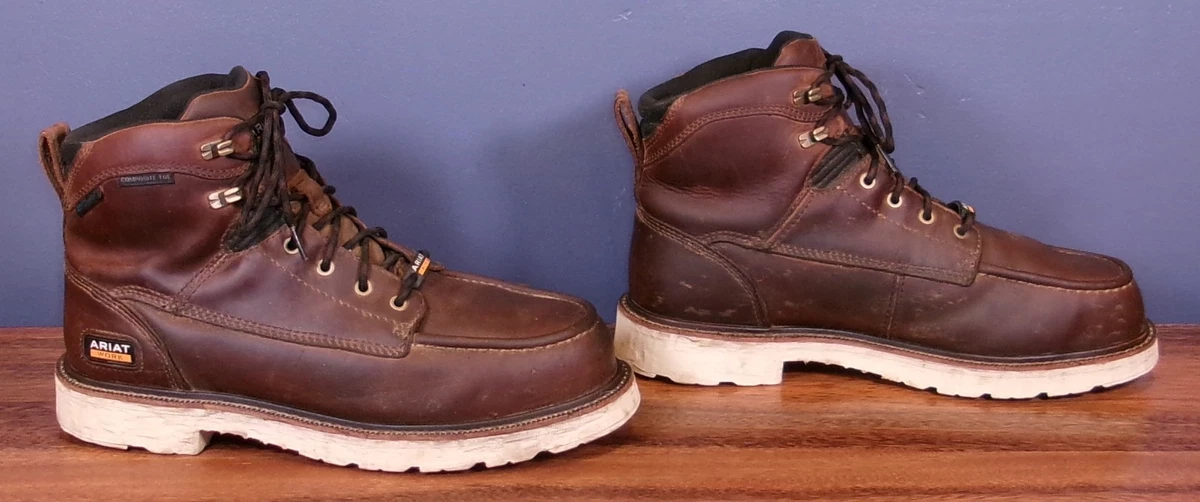 Ariat Boots: Men\'s Brown 10011943 Comp Toe Waterproof Workhog Boots Size 10.5EE Ariat Turbo 6 main image 2