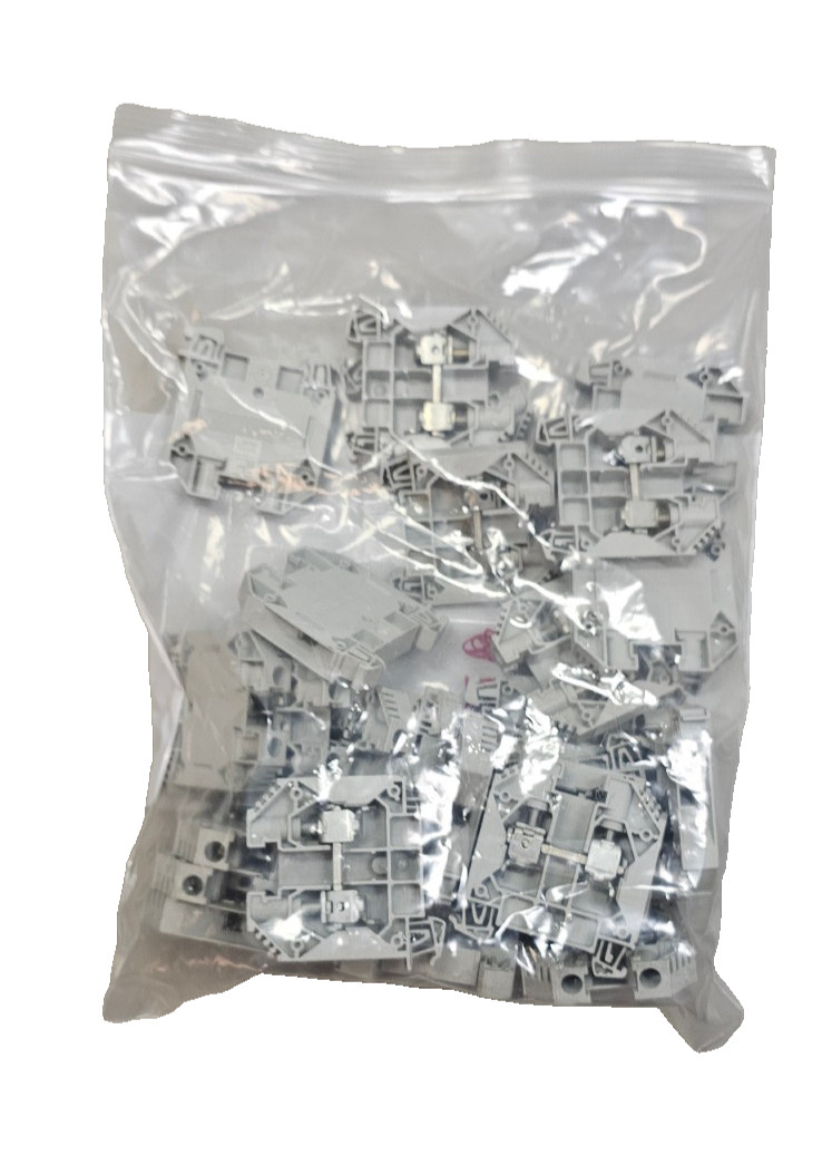 Lot 26 PCS Allen Bradley 1492-J16 Ser A IEC Feed Through Terminal Blocks, Gray