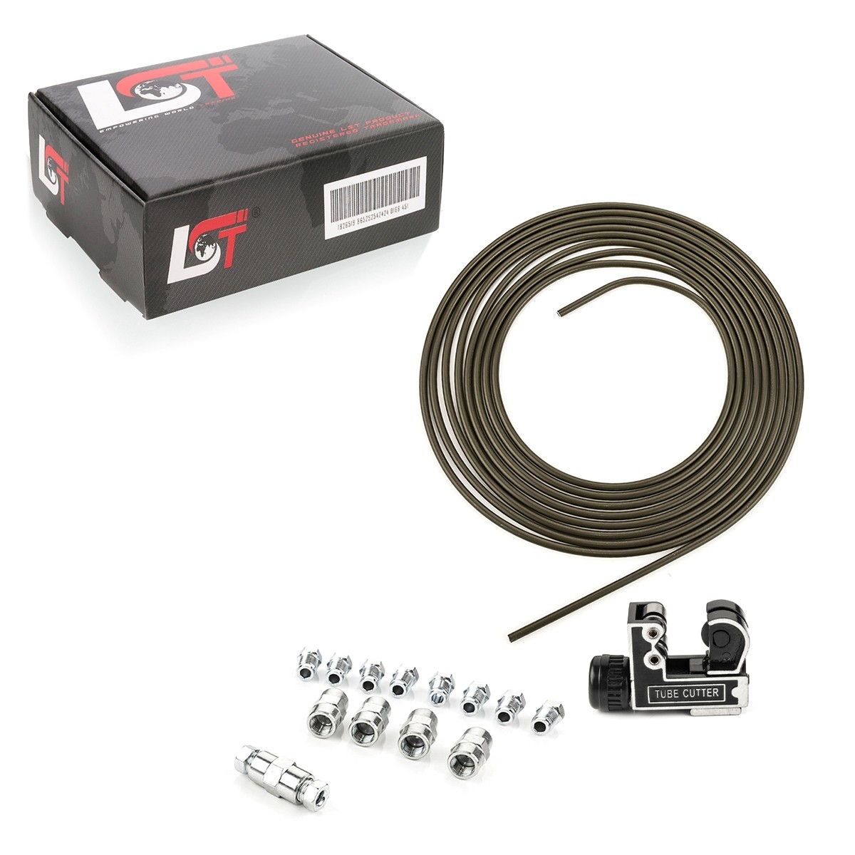 5M Steel Brake Line Brake Pipe Set With 5 Connectors Ø 4.75Mm For Chevrolet