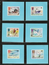 BURKINA FASO...Sc #339-341, C197-C199...MNH Proofs or S/S ??...1974...UPU O/Ps