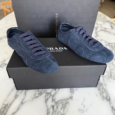 Prada 4E1165 Men's Montecarlo Re-Edition 2005 Suede Sneakers, UK sz 8