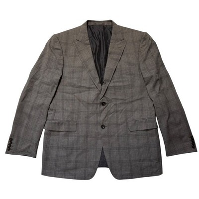 GUCCI Men's Plaid Wool Silk Blend Blazer Suit Jacket Made in