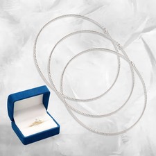 3Pcs Titanium Steel Necklace 19.7in Long 0.1in Thick Stylish Design High Polish