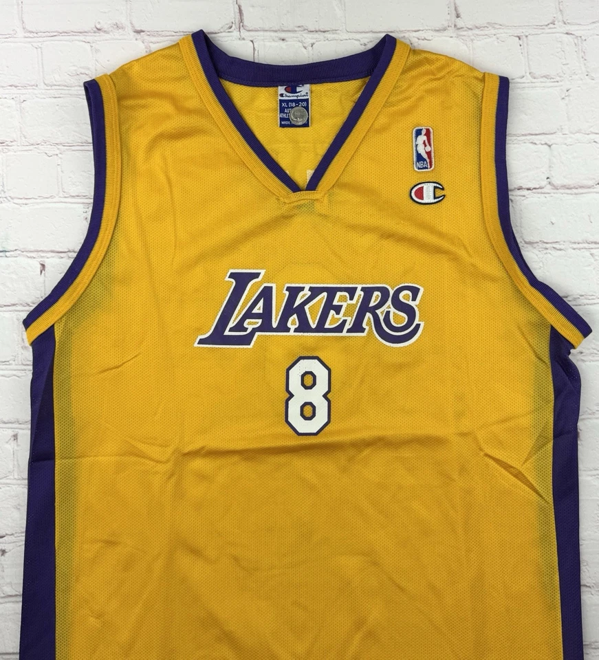 Camiseta de oro amarillo campeón LA Los Angeles Laker Kobe Bryant jóvenes niños XL 18/20 Foto 3 de 4