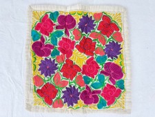 Mexican Hand-Embroidered Floral Pillow Sham Cover — listing 2
