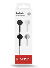 Koss KE7 Earbuds Stereophone Combo Pack Black and White Wired