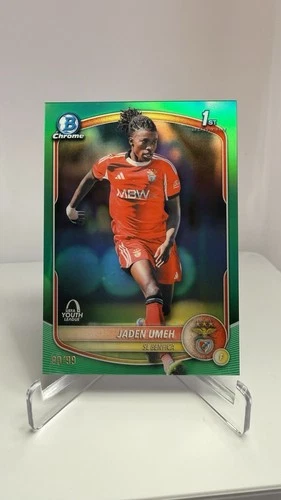 2026 Topps Chrome UEFA Jaden Umeh 1st Bowman Green Refractor /99