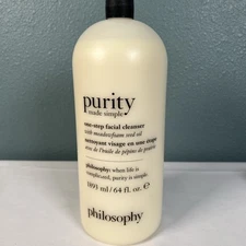 Philosophy Purity Made Simple One-Step Facial Cleanser 64 oz New SEALED