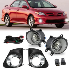 Pair Fog Light For 2011 2012 2013 Toyota Corolla Driving Lamp Wiring Switchbulb