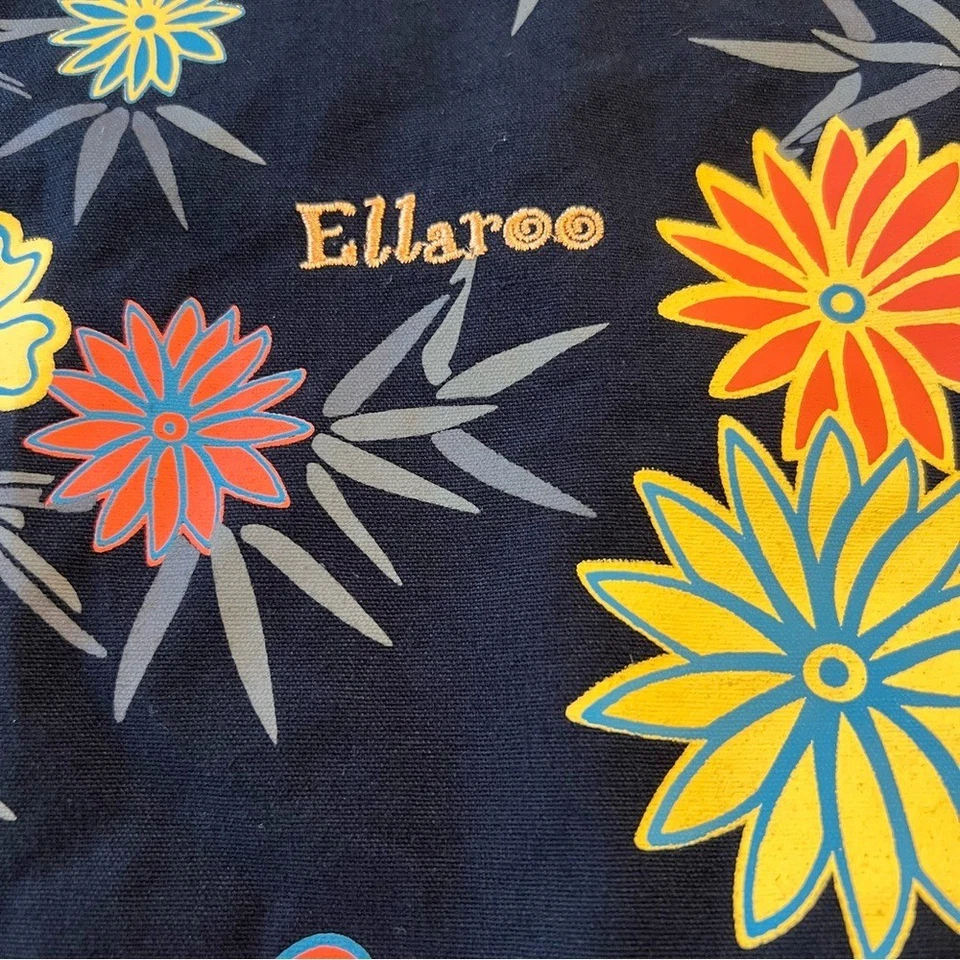 Patrón retirado Ellaroo Mei Tai portador usado algodón orgánico sostenible Foto 3 de 4