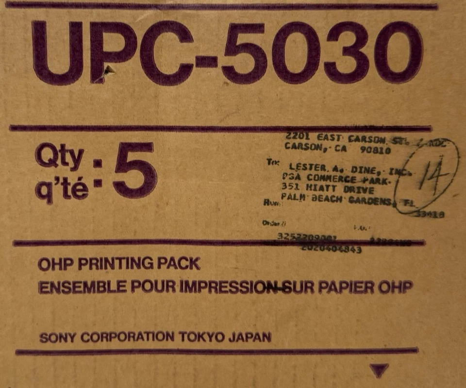 Sony UPC-5030 OHP Printing Pack For Color Video Printer Mavigraph 5-Pack - Image 2 of 2