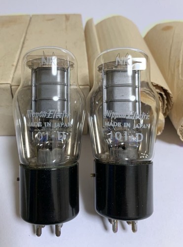 Coppia tubi aspirazione NEC 101D vintage Nippon elettrici 1950 testati Giappone FedEx MG01 - Foto 5 di 8