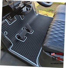 Golf Cart Floor Liner Mat Custom Fit for EZGO RXV 2008 Full Coverage Grey Trim